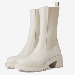 Steve Madden White Hesitant Boot Size 10